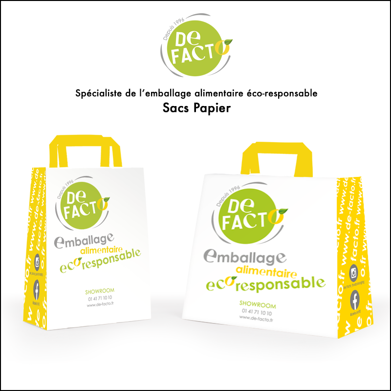 Création de sacs papier // De Facto, emballage alimentaire