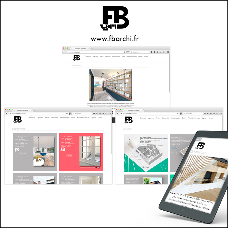 Direction artistique du site web de l'agence Florian Boucher Architecture